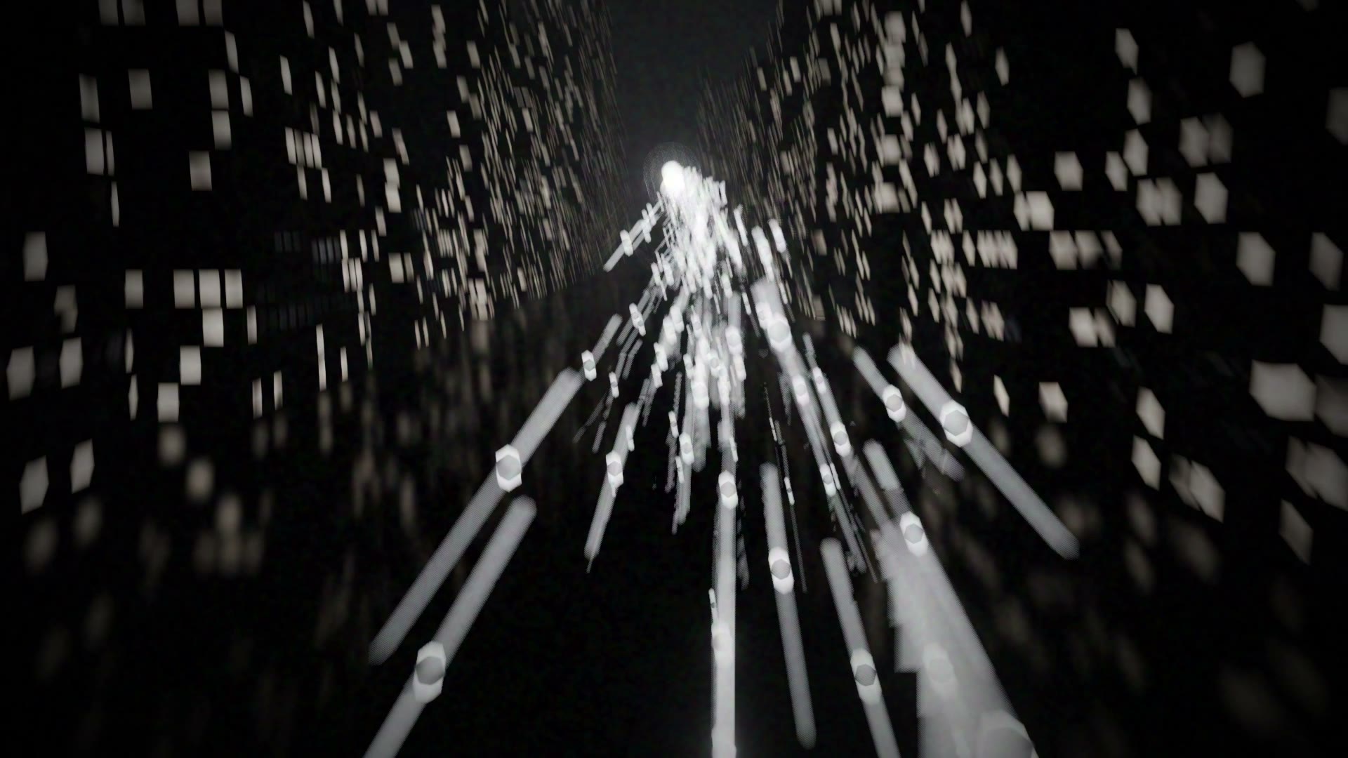a frame from the jimichi film: light trails through a dark city